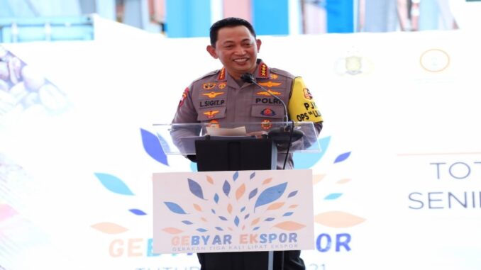 Teks foto : Jenderal Listyo Sigit Prabowo menghadiri acara Gebyar Ekspor (Istimewa).