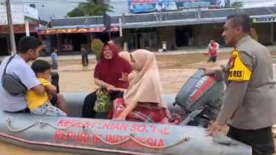 Kapolres Rohul Evakuasi Ibuk Hamil, Alhamdulillah Anak Kedua Pasangan Pasutri Lahir Dengan Normal