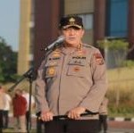 Teks foto : Kapolda Irjen Pol Mohammad Iqbal pimpin Apel perdana di Mapolda Riau (Istimewa).