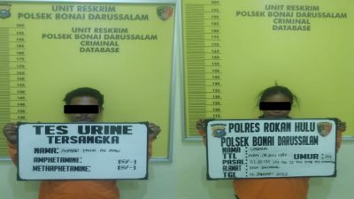 Polres Rokan Hulu Berhasil Tangkap Dua Sejoli Sedang Pesta Sabu
