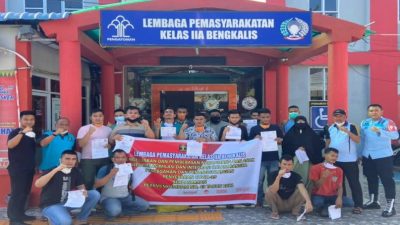 15 WBP Lapas Bengkalis Jalani Asimilasi di Rumah Melalui Permenkumham Nomor 43 tahun 2021