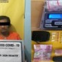 Teks foto : Tersangka SK dan Barang Bukti (foto/Satres Narkoba).