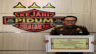 Meraih Prestasi Predikat Pertama Se-Riau Pidum Kajari Pelalawan