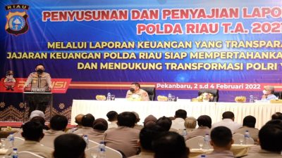 9 Kali Raih WTP, Kapolda Riau Intruksikan Seluruh Jajaran Optimalkan Penyusunan Anggaran