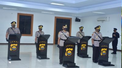 Kapolres Merangin AKBP Irwan Andi Purnamawan Resmi Hari Ini Pisah Sambut di Ruang Aula Mapolda Jambi