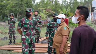 TNI Bersama Rakyat, Dandim Tinjau Langsung Pelaksana Program Serbuan Teritorial Kodim 0303/Bengkalis Tahun Anggaran 2022,