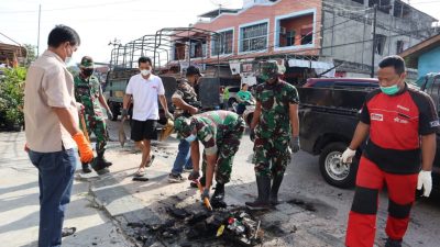 Kodim 0303/Bengkalis Bersama Forkopimda dan Relawan Laksanakan Goro Bersama
