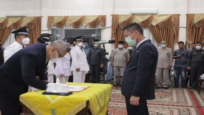 Lantik Para Pejabat, Bupati Rohil Afriza Sintong : Laksanakan Sesuai Visi dan Misi Kepemimpinan Dirinya Bersama Wakil Bupati