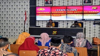 Diskusi, Kapolres Merangin Bersama Kepala Sekolah dan Korwil Satuan Pendidikan