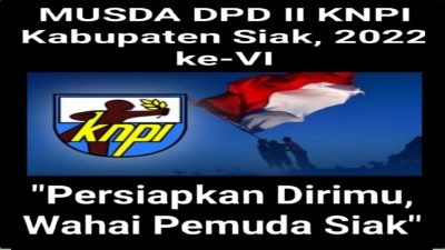 Akhir Bulan ini KNPI Siak Gelar Musda, Bupati Alfedri Ucapkan Selamat