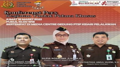 Kejari Pelalawan Gelar Konferensi Pers Proyek Penimbunan Lahan MTQ Media