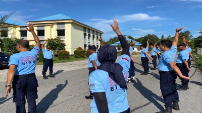 Dipimpinan Langsung Kalapas Bengkalis Olahraga Serta Lari Pagi Menjaga Kebugaran dan Kesehatan Kanwil Kemenkumham Riau