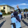 Ket foto : Usai Lari pagi jajaran Lapas Bengkalis laksanakan Senam (foto/Humas Lapas Kelas IIA Bengkalis).