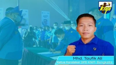 Karakter DPD KNPI Kabupaten Bengkalis Ucapakan Selamat Sukses atas Pelantikan DPD KNPI Riau Periode 2021-2024