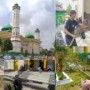 Teks foto : Gotong royong bersama di Masjid Al-Mubarak Desa Senggoro (foto/dok.Indra).