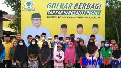 Golkar Riau Bersama DPD Golkar Bengkalis Peduli Dengan Mengusung Tema “Golkar Berbagi” di Pagi ke 7 Ramdhan 1443 H