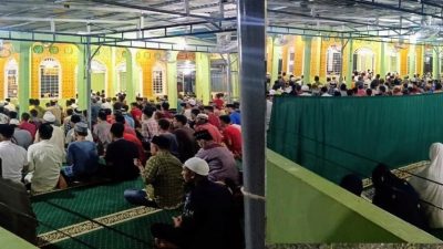 Tarawih di Masjid Al-Ihsan Lapas Kelas IIA Bengkalis Berlangsung Tertib