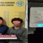 Teks foto : Dua pemuda pengedar narkoba jenis sabu dan BB di Mapolres Langsa (foto/dok.Humas Polres Langsa).