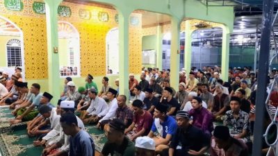 Dimalam ke 16 Ramadhan, WBP serta Petugas Laksanakan Sholat Tarawih dan Tadarus di Masjid Al-Ihsan Lapas Bengkalis