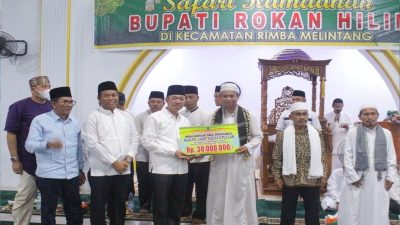 Safari Ramadhan ke Rimba Melintang, Bupati Rokan Hilir Minta Perangkat Desa Data Warganya Agar Mendapat Bantuan dari Pemerintah