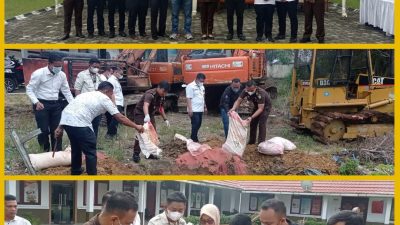 Kejaksaan Negeri Pelalawan Melakukan pemusnahan Barang Bukti Tindak Pidana Umum Dalam Rangka Hari Bhakti Adhyaksa ke-62