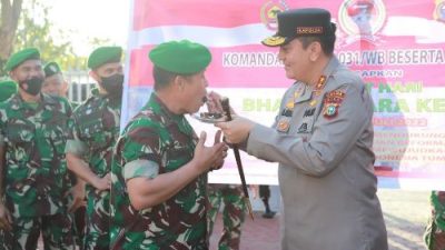 Kapolda Riau Yakin TNI – Polri Semakin Solid, Korem 031/WB Berikan Kejutan Hari Bhayangkara