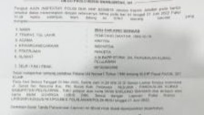 Pelapor Justru Diduga Dijadikan Tersangka