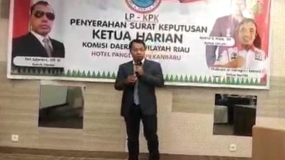 Feri Sibarani Resmi Jabat Ketua  Harian LP KPK Komda Riau