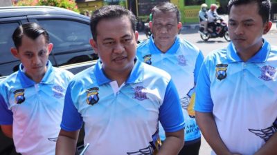 Car Free Day Pare Semakin Meriah Kedatangan Kapolres Kediri Sambut HUT Bhayangkara