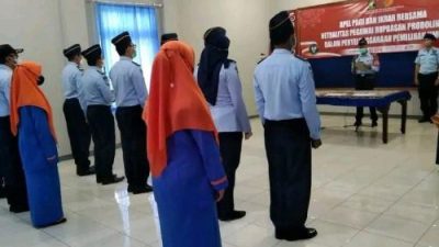 Rupbasan Probolinggo Gelar Ikrar Bersama dan Penandatanganan Pakta Integritas Netralitas Pegawai Dalam Penyelengaraan Pemilu