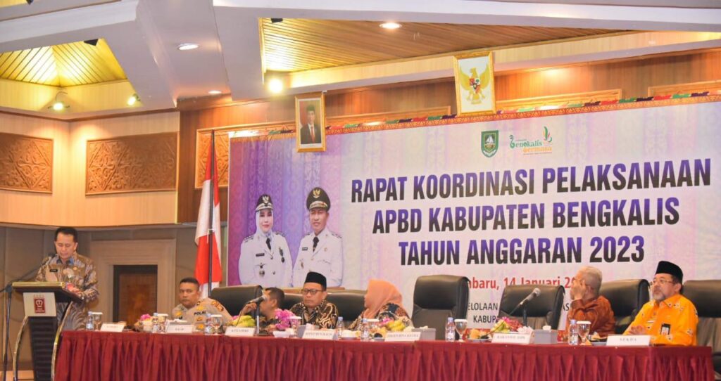 Teks foto: Rapat Koordinasi Pelaksanaan APBD Kabupaten Bengkalis Tahun 2023