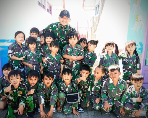 Koramil Sukapura Wasbang di Lembaga Taman Kanak-Kanak