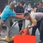 Kecelakaan Lalu Lintas Mobil fuso vs Sepeda Motor di Jalan Lintas Sumatera