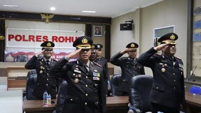 Pimpin Upacara Peringati Hari Lahir Pancasila Tahun 2023, Kapolres Rohul Aktualisasikan Nilai Pancasila