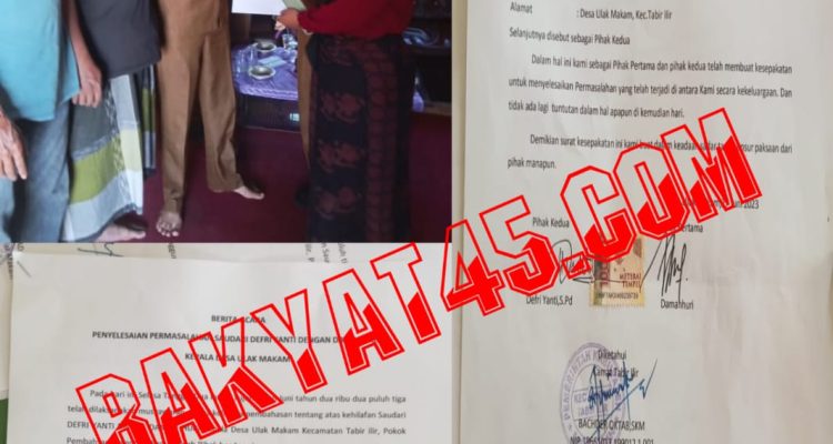 Kades Ulak Makam Daman Huri Klarifikasi Terkait Penyataan LSM atau Wartawan Kubu