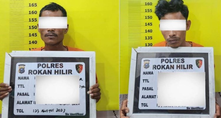 Tipidter Sat Reskrim Polres Rohil Amankan 2 Pelaku Perambahan Hutan