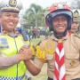 Kasat Lantas Polres Bireuen,Iptu Mulyadi Bersama Salah Seorang Penguna Sepmor,Usai Gelar Apel Ops Keselamatan Seulawah
