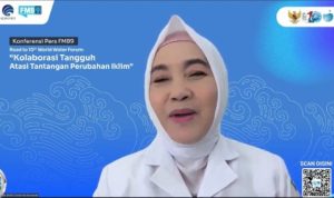 Dwikorita Ratnawati dalam Konperensi Pers WWF 2024, Senin (01/04/2024). (Sumber: Infopublik)
