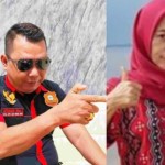 Ket : (Kiri) Ketua LSM Gerak Riau, Emos Gea & (Kanan) Kepala Bidang Kominfo Kabupaten Kampar Sekaligus Menjabat Sebagai Kuasa Pengguna Anggaran, SI, (Sumber Foto/Ist).