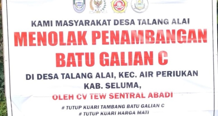 Warga Desa Talang Alai Tolak Penambangan Galian C