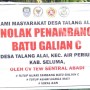 Warga Desa Talang Alai Tolak Penambangan Galian C