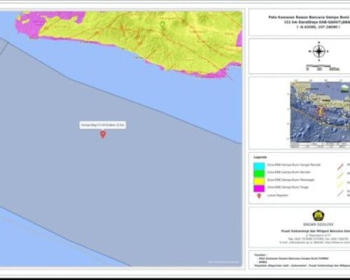 Badan Geologi: Gempa M6,2 di Barat Daya Garut Tidak Berpotensi Picu Tsunami