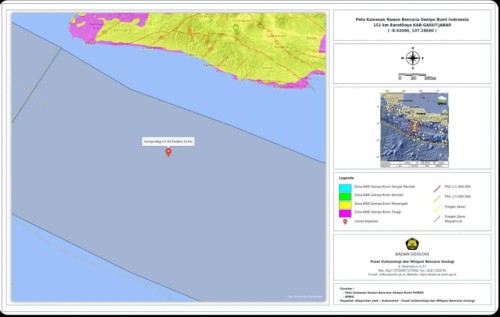 Badan Geologi: Gempa M6,2 di Barat Daya Garut Tidak Berpotensi Picu Tsunami