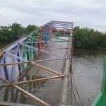 Jembatan Panglima Sampul di Meranti Tercebur Kelaut