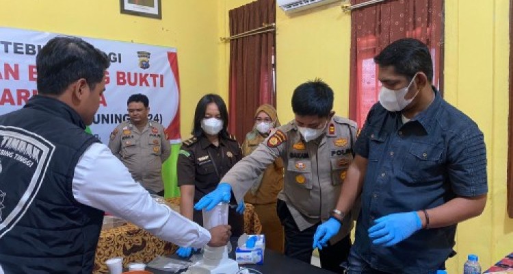 Polsek Tebingtinggi Gelar Pemusnahan