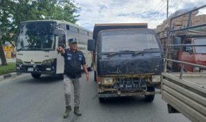 Dishub Pekanbaru Tindak 30 Truk ODOL dalam Razia Muatan
