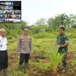Disaksikan Menimipas Secara Virtual, Lapas Bengkalis Tanam 300 Bibit Kelapa Bersama Forkopimda