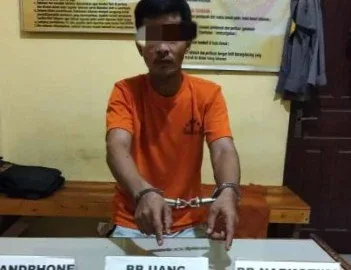 Polsek Kampar Kiri Hilir Amankan Pemuda Pengedar Sabu di Desa Penghidupan