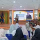 Rektor Universitas Muhammadiyah Riau (UMRI) Dr Saidul Amin saat memberikan meteri kuliah umum Pascasarjana UMRI yang digelar Sabtu (4/10/2025). (Humas UMRI)