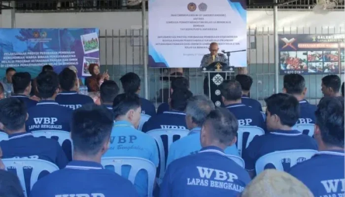 Bekali Keterampilan WBP Jelang Bebas, Lapas Bengkalis Teken MoU dengan LPK Puspa Antariksa